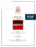 Internship Report NDTV