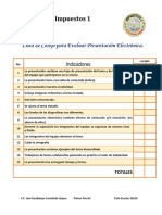 Lista de Cotejo para Presentación Electrónica