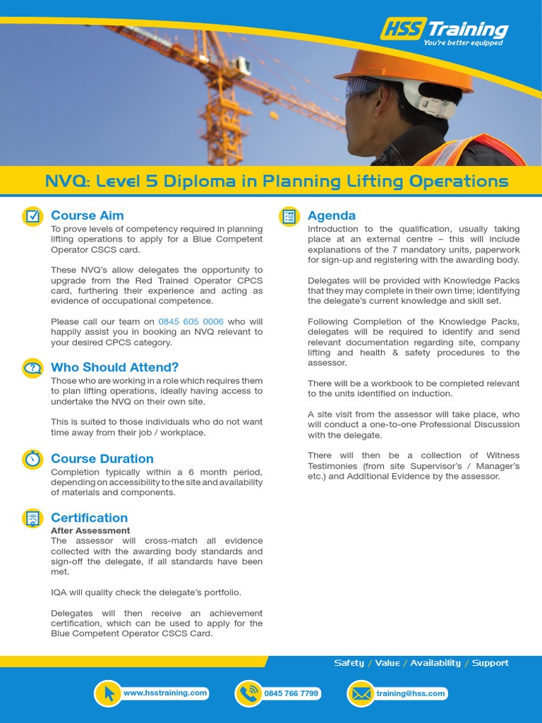 NVQ l5 Diploma Lifting Operations PDF