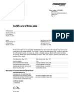 Certificate of Insurance