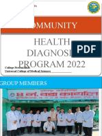 Group B Presents Community Health Diagnosis Program 2022