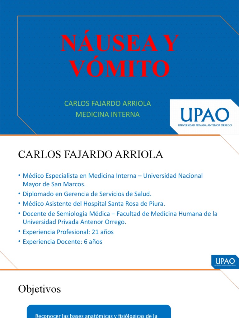 U2 M5 T5 Náuseas y Vómito PDF Sistema digestivo humano