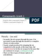 Consonants and Nasal Sounds