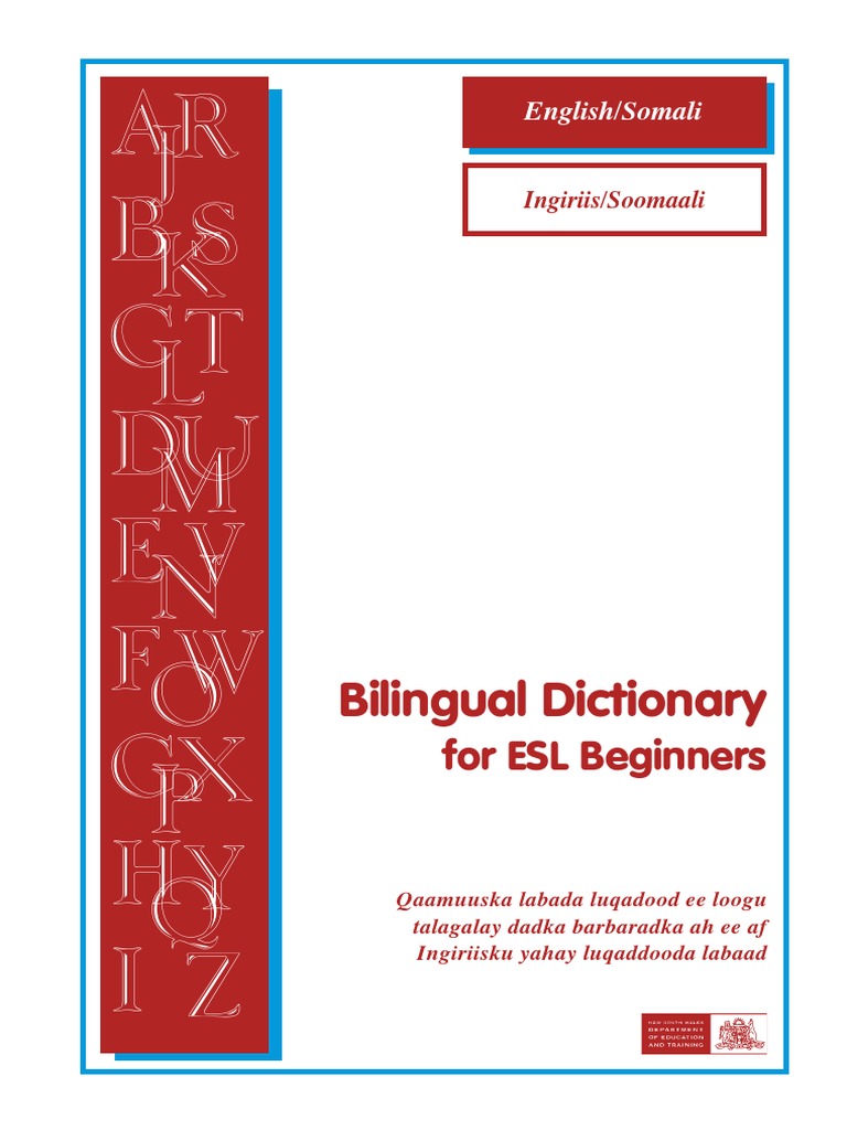 Eald Bilingual Dictionary Somali PDF Part Of Speech Verb