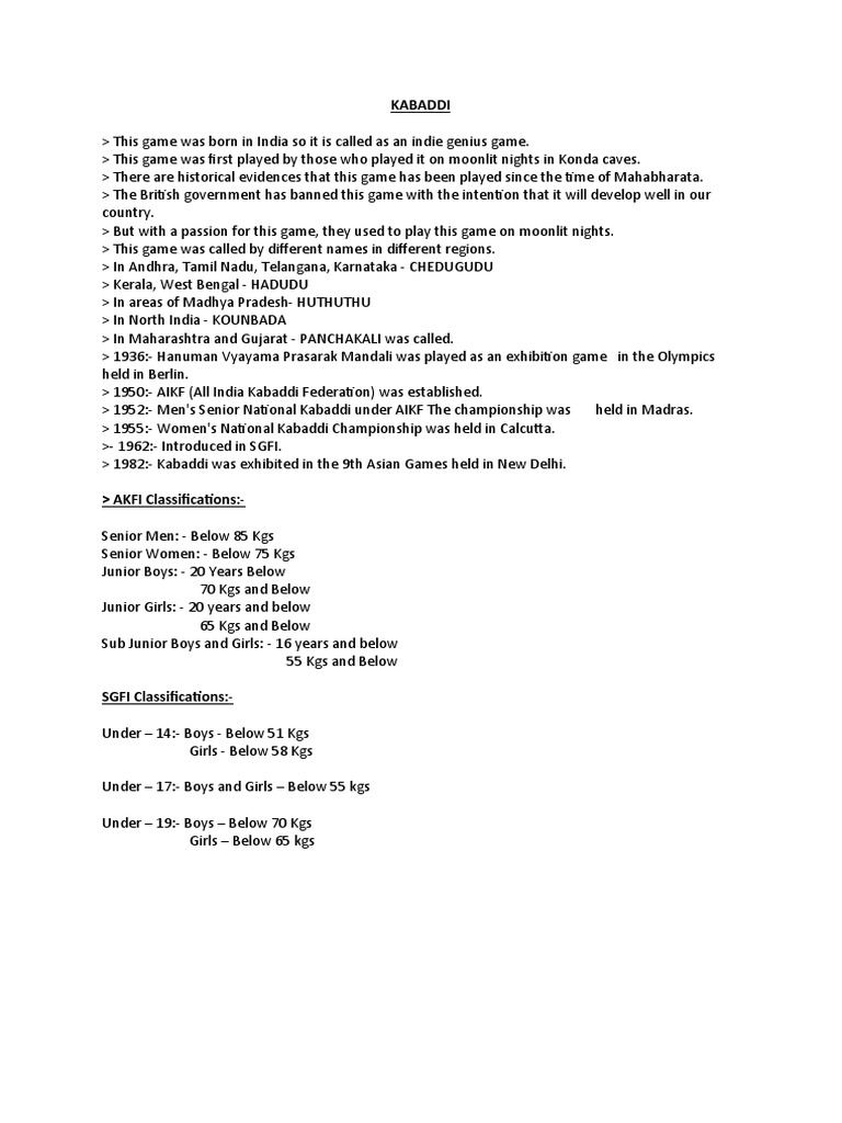 Kho Kho Rules And Regulations Pdf In Hindi