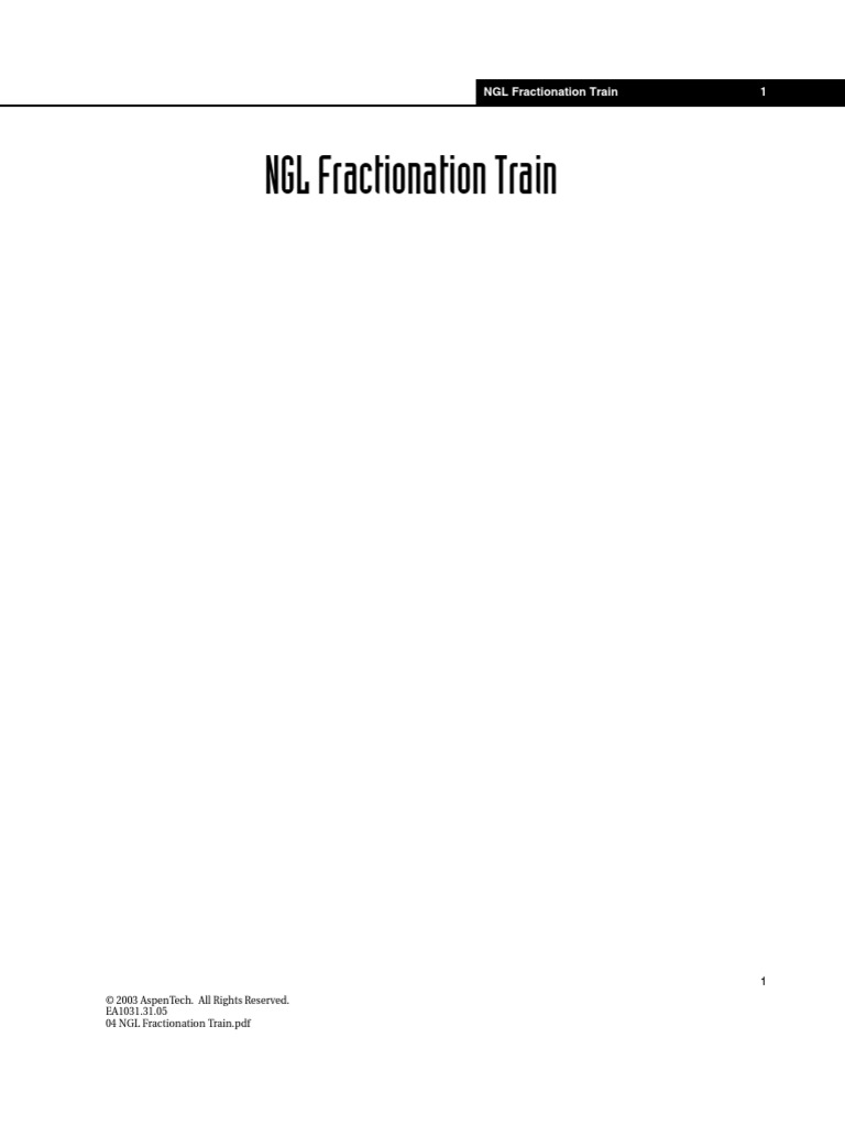 04 NGLFractionationTrain | PDF | Natural Gas Processing | Distillation