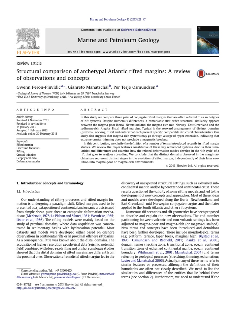 Structural Review of Atlantic Rift Margins | PDF | Rift | Tectonics