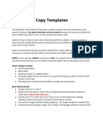 Facebook Ads Copy Template by Shailendra