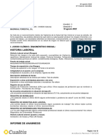 Historia Laboral: I. Juicio Clínico. Diagnóstico Inicial