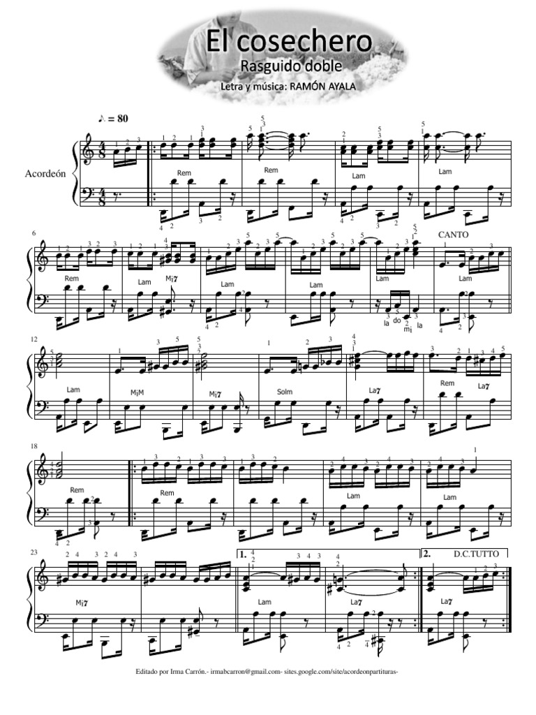 El Cosechero. Rasguido Doble. | PDF