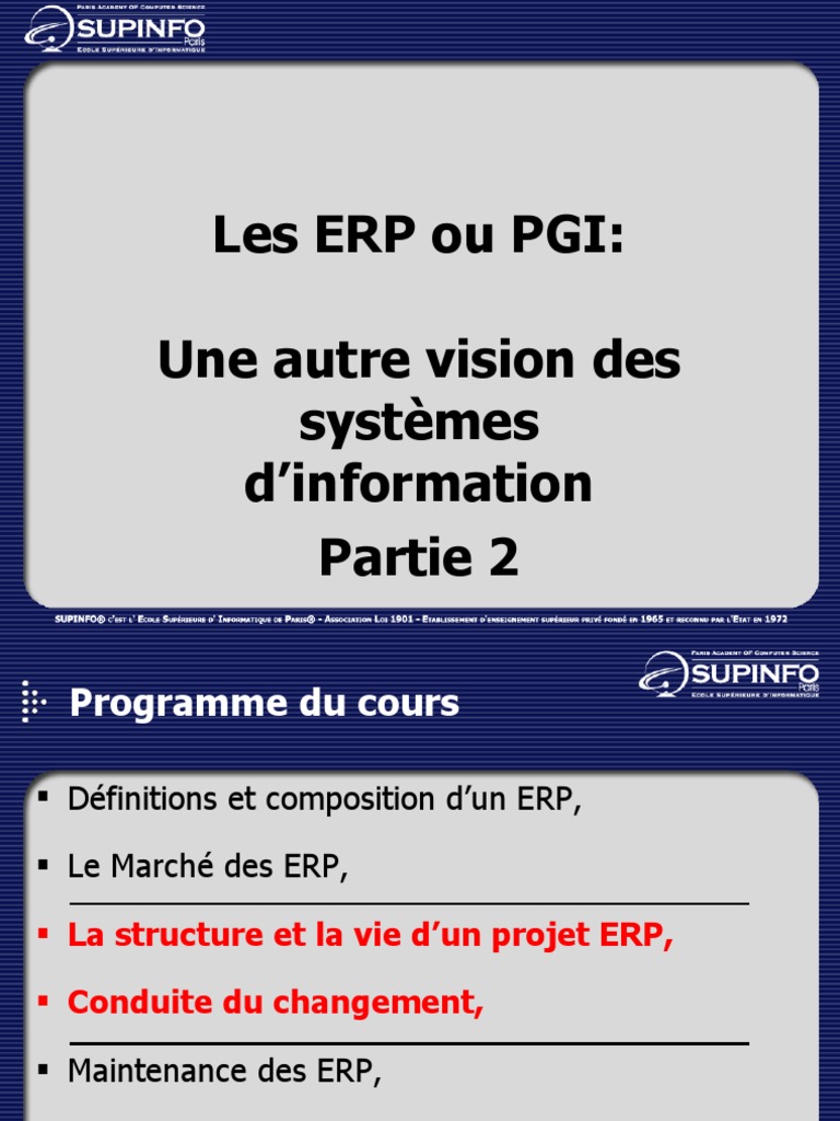 Erp 2007 2008 Volume 2 | PDF | Progiciel de gestion intégré | Planification