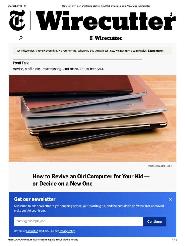 How To Revive An Old Computer For Your Kid Wirecutter PDF