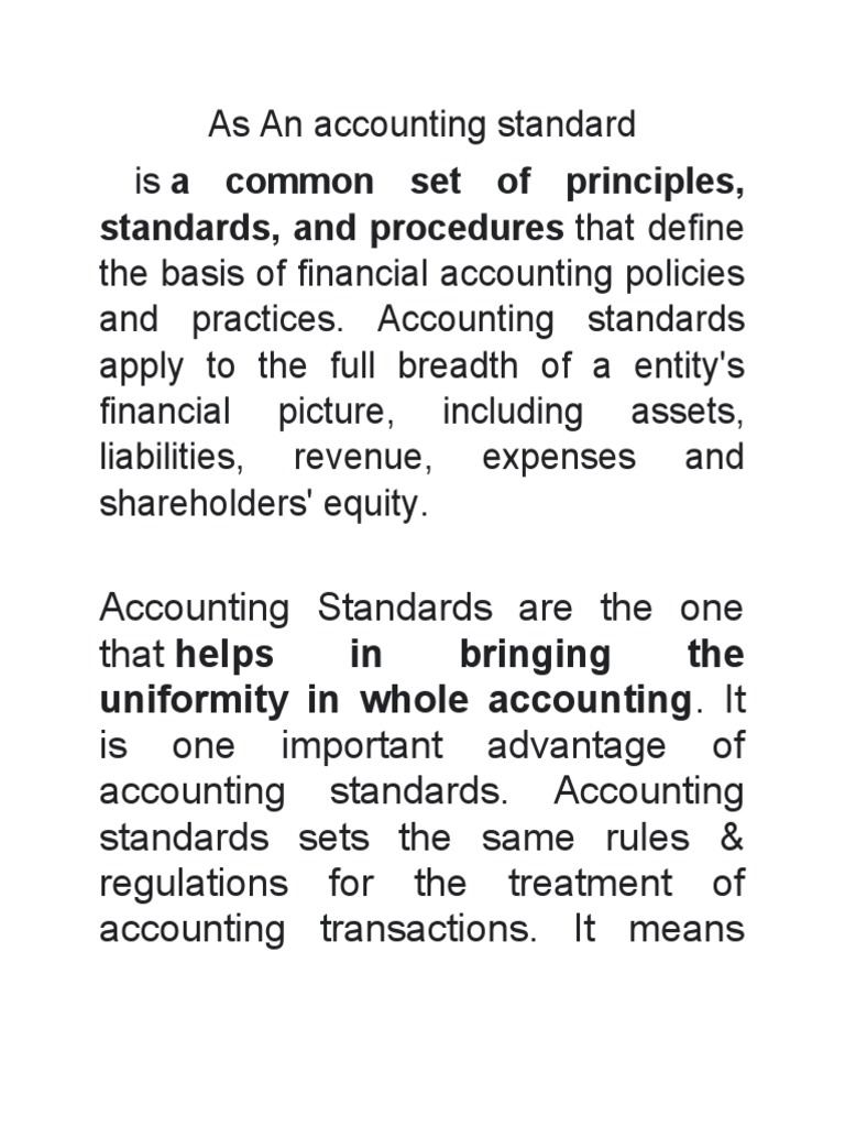 An accounting standard PDF Accounting International Financial