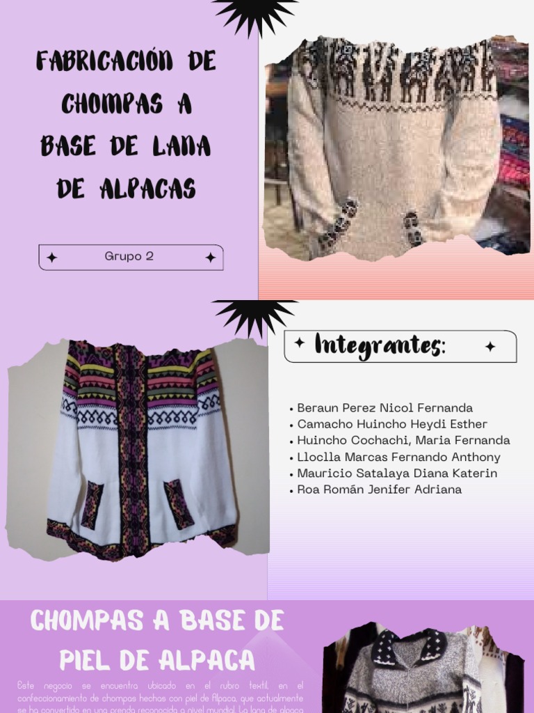 Producción de Chompas de Alpaca | PDF | Textiles