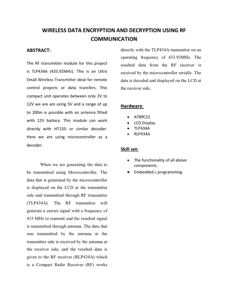 Technical Data Encoding Guide | PDF | Transmitter | Radio