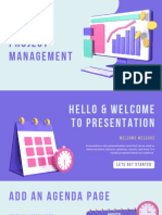 Purple and Blue Illustrated Project Management Infographic