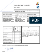 Fórmula Grupal de Evaluación: Experiencia / Proyecto: Movernos Nos Da Vida