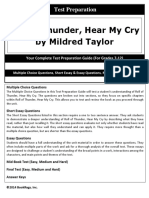 Roll of Thunder, Hear My Cry by Mildred Taylor: Test Preparation