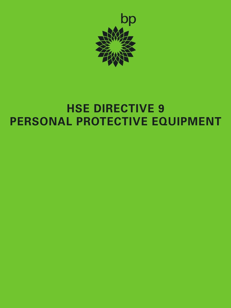 HSE Directive 9: PPE Guidelines | PDF | Personal Protective Equipment ...