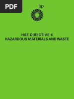 HSE Directive 6 Hazardous Materials and Waste