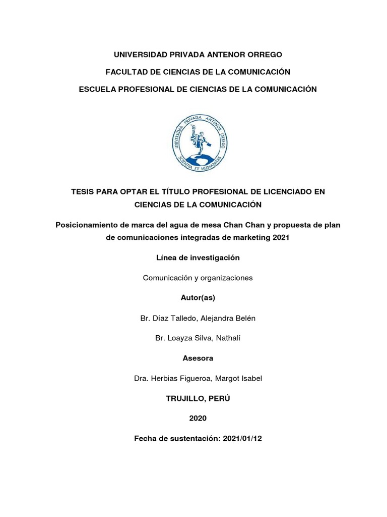 Tesis Upao | PDF | Marketing | Publicidad