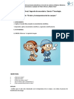 El Calor y La Temperatura de Los Cuerpos.. Ciencia y Tecnologia Segundo TEORIA