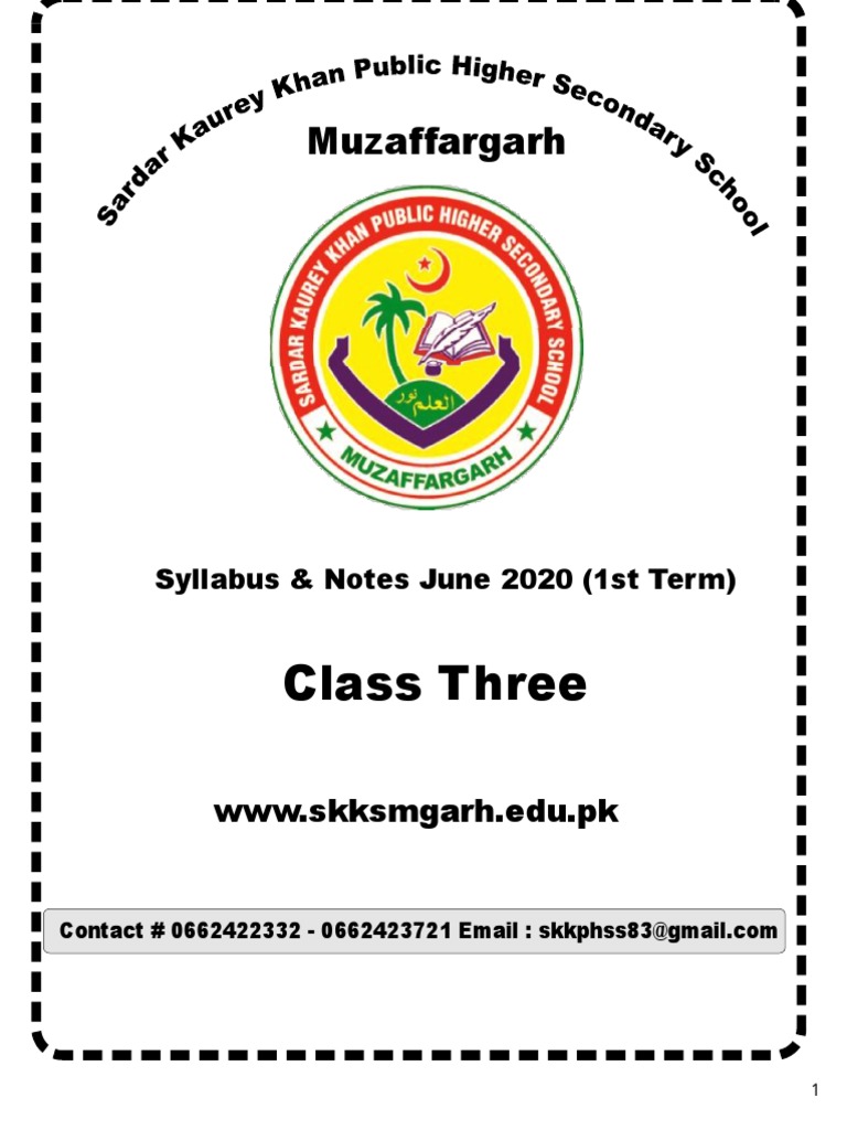 Class 3 Syllabus and Activities Guide | PDF | Scarecrow (Oz)