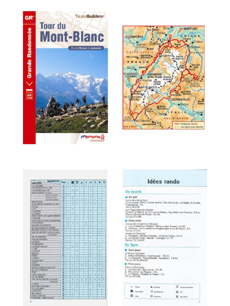 Topoguide GR TMB - Tour Du Mont Blanc (Ffrandonnee) | PDF