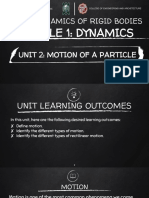 Mech 2 Module 1 Unit 2 (Motion of A Particle)