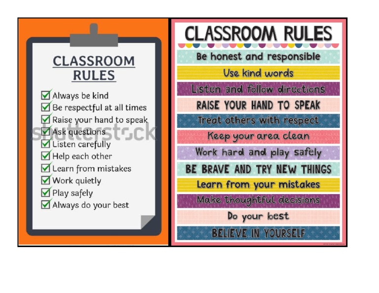 CLASSROOM RULES PDF