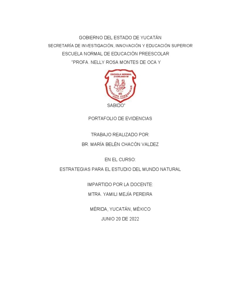 Portafolio de Evidencias | PDF | Plan de estudios | Evolución