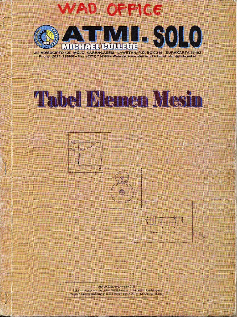 Tabel Elemen Mesin ATMI | PDF