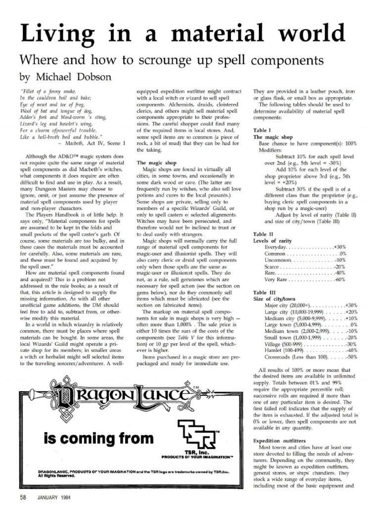 Material Components PDF