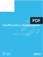 SIBIM-Clasificacion y Denominacion-ARGENTINA