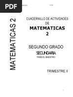 Cuadernillo de Matemáticas 2 Secundaria | PDF | Multiplicación ...