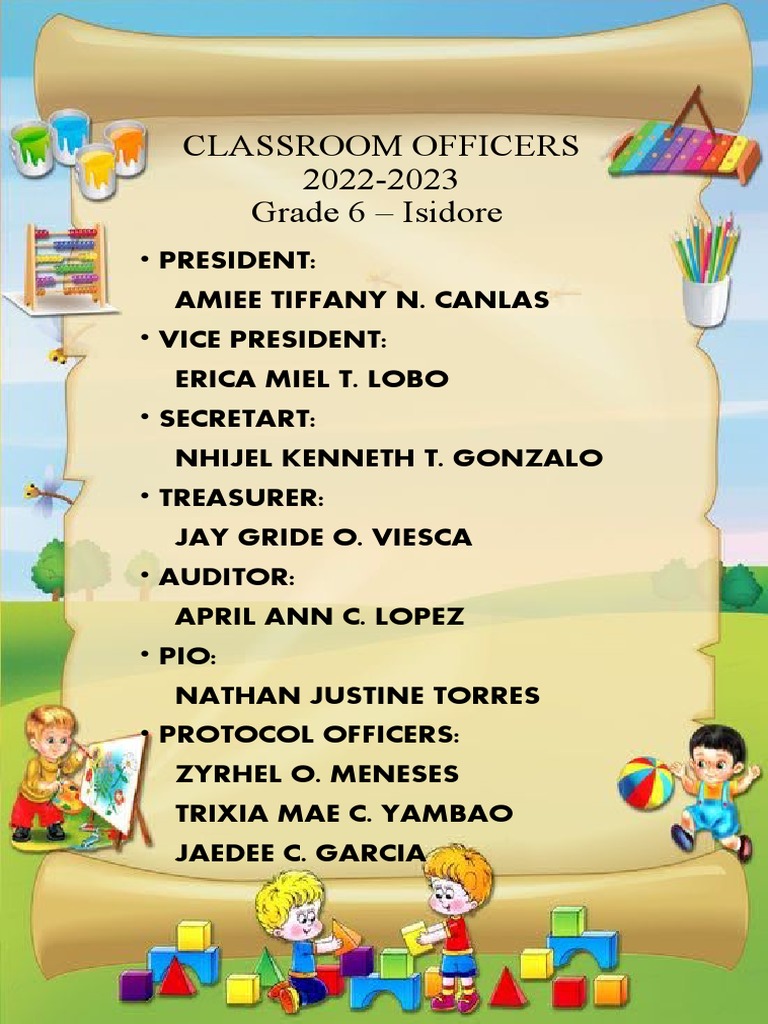 election-of-classroom-officers-2022-2023-pdf
