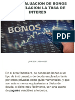 Exposicion de Valuacion de Bonos y Su Relacion La Tasa de Interes