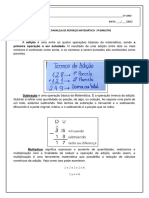 Atividade de Reforço Matemático 3º Bimestre