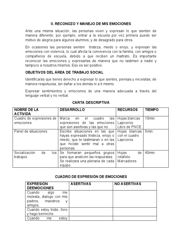 Manejo y Reconocimiento de Emociones | PDF | Las emociones | Ira