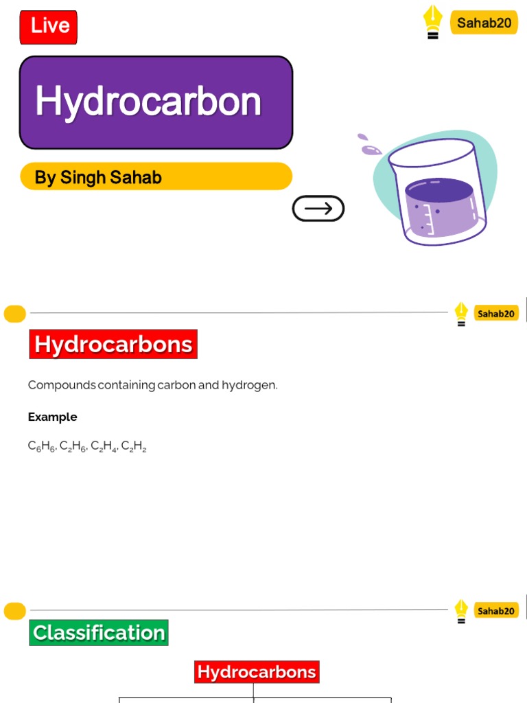 Hydrocarbon Notes | PDF | Alkane | Alkene