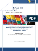 Informe de Gestión. Julio 2019 A Julio 2020