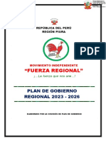 Plan de Gobierno del Movimiento Independiente Fuerza Regional para el Gobierno Regional de Piura