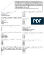 Avaliação 1º ANO LIGAÇÃO QUÍMICA e GEOMETRIA 3º Bimestre