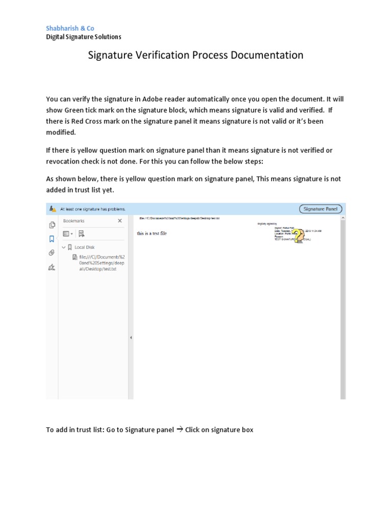 PDF Signature Validation PDF