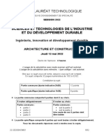 Sti2d Spe Ingenierie Innov Dev Durable 2022 Metropole Sujet Officiel