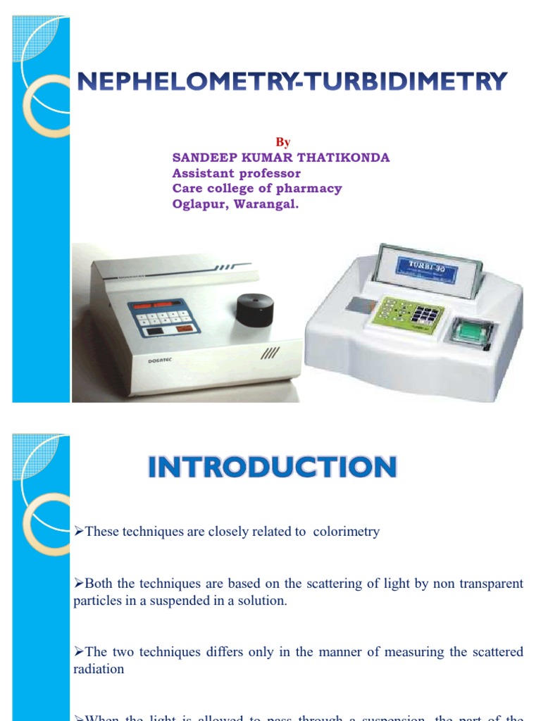 NephelometryTurbidimetry Scattering Light