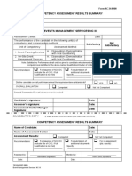 0005 Competency Assessment Results Summary EMS NC 3