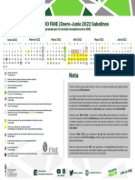 Calendario Enero Junio 2022 Sabatinos 2