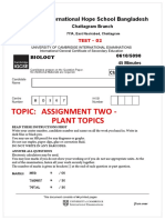 Assignment Two - Plant Topics 02 QP