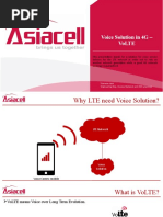 Voice Solution in 4G - VoLTE